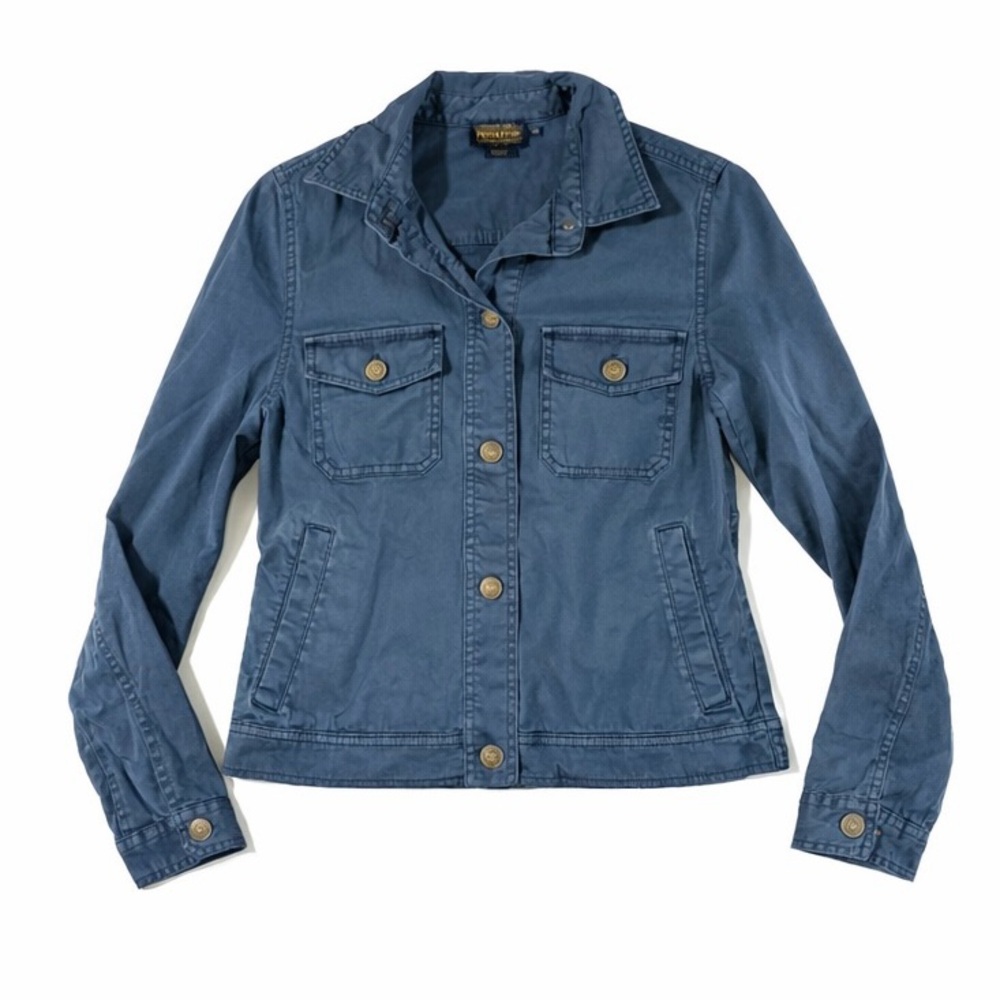 Pendleton Women’s Utility Jacket Blue Cotton Stretch Button Front XS - Picture 2 of 10